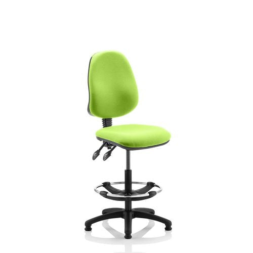 Dynamic Permanent Contact Backrest Task Operator Chair Without Arms Eclipse II Myrrh Green Seat High Back