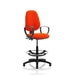 Dynamic Permanent Contact Backrest Task Operator Chair Loop Arms Eclipse II Tabasco Red Seat High Back