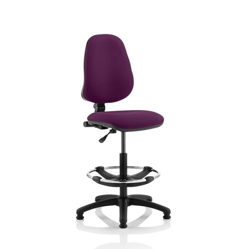 Dynamic Permanent Contact Backrest Task Operator Chair Without Arms Eclipse I Tansy Purple Seat High Back