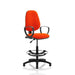 Dynamic Permanent Contact Backrest Task Operator Chair Loop Arms Eclipse I Tabasco Red Seat High Back