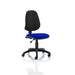 Dynamic Permanent Contact Backrest Task Operator Chair Without Arms Eclipse I Black Back, Stevia Blue Seat High Back