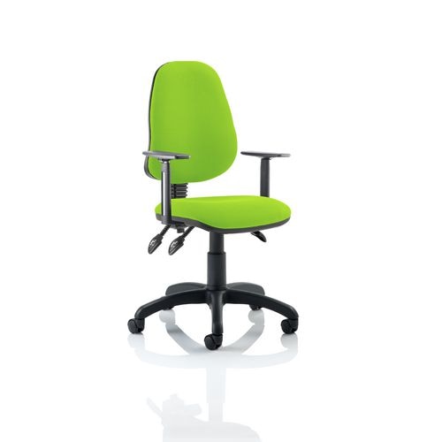 Dynamic Independent Seat & Back Task Operator Chair Height Adjustable Arms Eclipse Plus III Myrrh Green Seat High Back