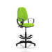 Dynamic Permanent Contact Backrest Task Operator Chair Loop Arms Eclipse II Myrrh Green Seat High Back