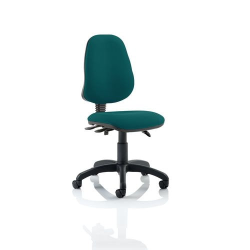 Dynamic Independent Seat & Back Task Operator Chair Without Arms Eclipse Plus III Maringa Teal Seat High Back