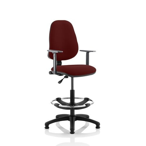 Dynamic Permanent Contact Backrest Task Operator Chair Height Adjustable Arms Eclipse I Ginseng Chilli Seat High Back