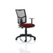 Dynamic Permanent Contact Backrest Task Operator Chair Height Adjustable Arms Eclipse II Black Back, Ginseng Chilli Seat Medium Back