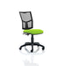 Dynamic Permanent Contact Backrest Task Operator Chair Without Arms Eclipse II Black Back, Myrrh Green Seat Medium Back