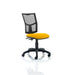 Dynamic Permanent Contact Backrest Task Operator Chair Without Arms Eclipse II Black Back, Senna Yellow Seat Medium Back