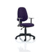 Dynamic Permanent Contact Backrest Task Operator Chair Height Adjustable Arms Eclipse I Tansy Purple Seat High Back