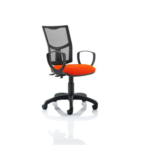 Dynamic Permanent Contact Backrest Task Operator Chair Loop Arms Eclipse II Tabasco Red Seat Medium Back