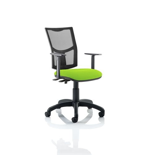 Dynamic Permanent Contact Backrest Task Operator Chair Height Adjustable Arms Eclipse II Myrrh Green Seat Medium Back