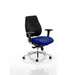 Dynamic Synchro Tilt Posture Chair Multi-Functional Arms Chiro Plus Black Back, Stevia Blue Seat High Back