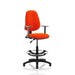 Dynamic Permanent Contact Backrest Task Operator Chair Height Adjustable Arms Eclipse I Tabasco Red Seat High Back