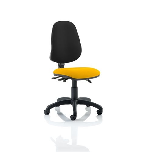 Dynamic Independent Seat & Back Task Operator Chair Without Arms Eclipse Plus III Senna Yellow Seat Without Headrest High Back