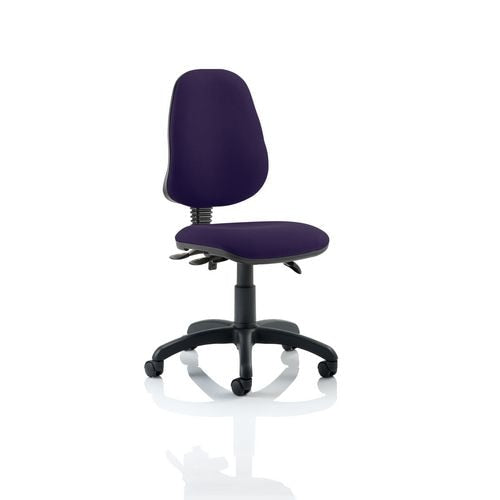 Dynamic Independent Seat & Back Task Operator Chair Without Arms Eclipse Plus III Tansy Purple Seat Without Headrest High Back