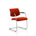 Dynamic Visitor Chair Fixed Armrest Havanna Seat Tobasco Red Fabric