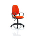 Dynamic Permanent Contact Backrest Task Operator Chair Loop Arms Eclipse I Tabasco Red Seat Without Headrest High Back