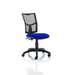 Dynamic Permanent Contact Backrest Task Operator Chair Without Arms Eclipse II Black Back, Admiral blue Seat