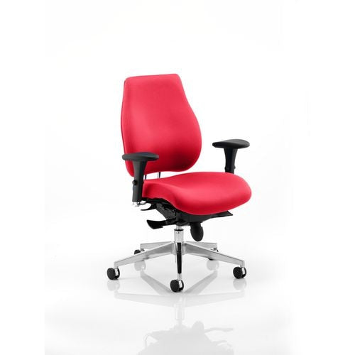 Dynamic Synchro Tilt Posture Chair Multi-Functional Arms Chiro Plus Bergamot Cherry Seat Optional Headrest High Back