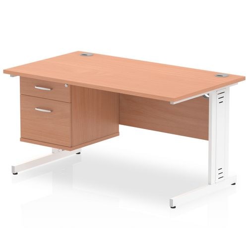 Dynamic Desk Impulse MI001773 Brown 1400 mm (W) x 800 mm (D) x 730 mm (H)