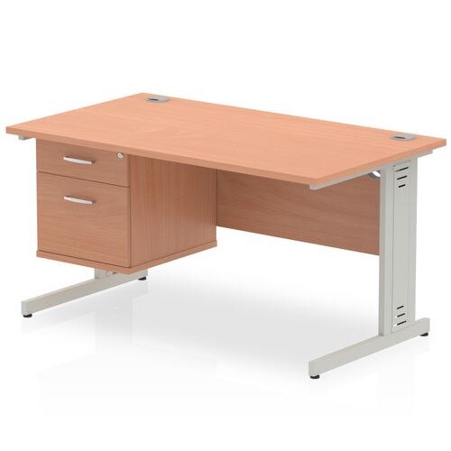 Dynamic Desk Impulse MI001769 Brown 1400 mm (W) x 800 mm (D) x 730 mm (H)