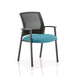 Dynamic Visitor Chair Fixed Armrest Metro Seat Maringa Teal Fabric