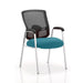 Dynamic Visitor Chair Fixed Armrest Portland Seat Maringa Teal Fabric