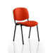 Dynamic Stacking Chair ISO Seat Tobasco Red Pack of 4 Without Arms Fabric