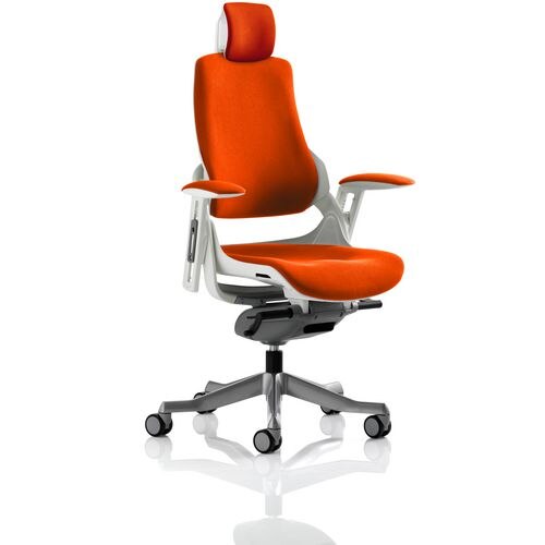 Dynamic Synchro Tilt Executive Chair Height Adjustable Arms Zure Tabasco Red Seat With Headrest High Back