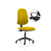 Dynamic Independent Seat & Back Task Operator Chair Loop Arms Eclipse Plus XL Senna Yellow Seat Without Headrest High Back