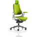 Dynamic Synchro Tilt Executive Chair Height Adjustable Arms Zure Myrrh Green Seat With Headrest High Back