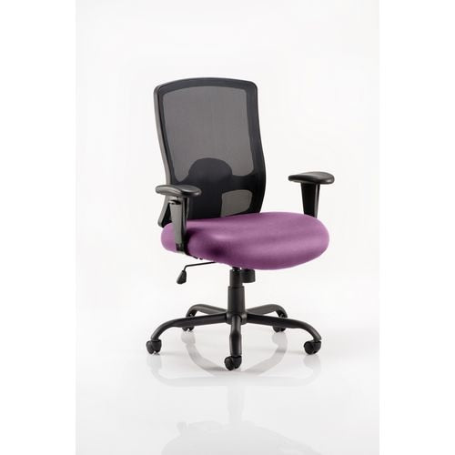 Dynamic Tilt & Lock Heavy Duty Chair Height Adjustable Arms Portland HD Tansy purple Seat Without Headrest High Back