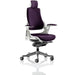 Dynamic Synchro Tilt Executive Chair Height Adjustable Arms Zure Tansy purple Seat With Headrest High Back