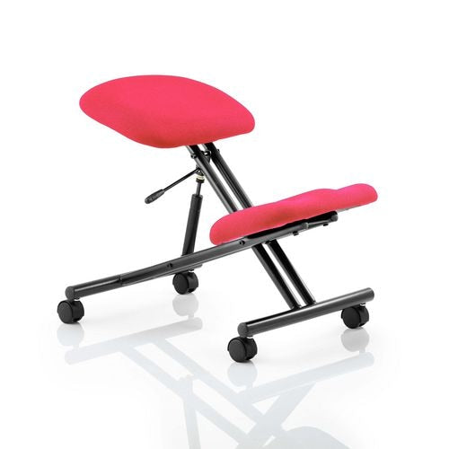 Dynamic Permanent Contact Backrest Kneeling Stool Without Arms Kneeler Bergamot Cherry Seat, Black Frame Without Headrest