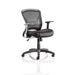 Dynamic Tilt & Lock Task Operator Chair Folding Arms Zeus Black Back, Black Seat Without Headrest Medium Back