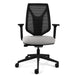 Synchro Tilt Office Chair 2D Armrest Ultra Black Mesh Back, Black Frame, Light Grey Fabric Seat