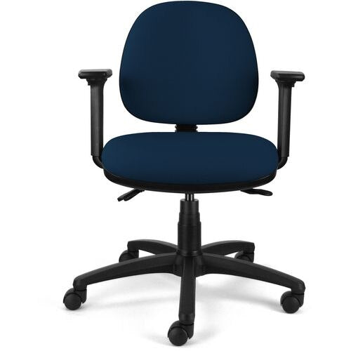 ENERGI-Plus Task Office Chair Adjustable Armrest Fabric Blue Medium Back