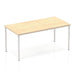 Dynamic Rectangular Straight Table Maple MFC Box Frame Leg Silver Frame Impulse 1600 x 800 x 725mm