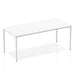 Dynamic Rectangular Straight Table White MFC Box Frame Leg Silver Frame Impulse 1800 x 800 x 725mm