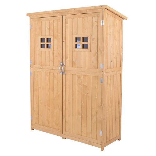 OutSunny Outdoor Storage Box Natural 1640 x 500 x 1275 mm