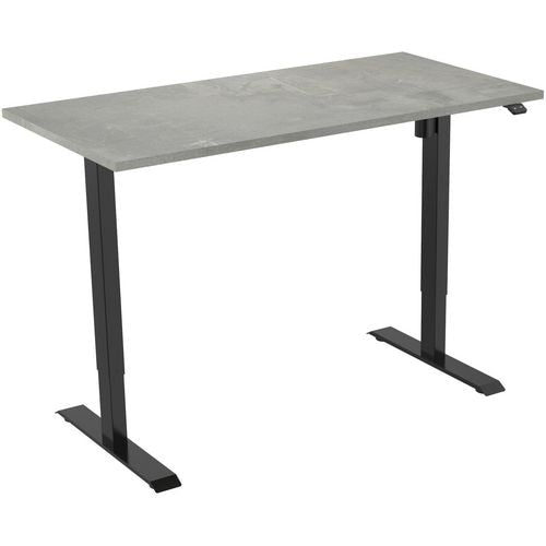 EUROSEATS Desk Black Oxyd B000BL120OXY 80 mm x 750-1235 mm x 120 mm Leg Height: 1210 mm