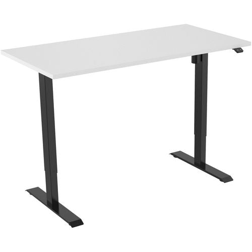 EUROSEATS Desk Black White B000BL120WHT 80 mm x 750-1235 mm x 120 mm Leg Height: 1210 mm