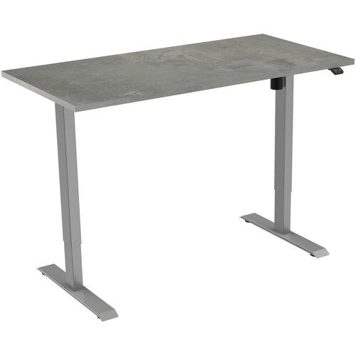 EUROSEATS Desk Grey Oxyd B000GR120OXY 80 mm x 750-1235 mm x 120 mm Leg Height: 1210 mm