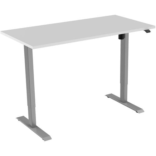 EUROSEATS Desk Grey White B000GR120WHT 80 mm x 750-1235 mm x 120 mm Leg Height: 1210 mm