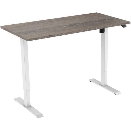 EUROSEATS Desk White Logan B000WH120LOG 80 mm x 750-1235 mm x 120 mm Leg Height: 1210 mm