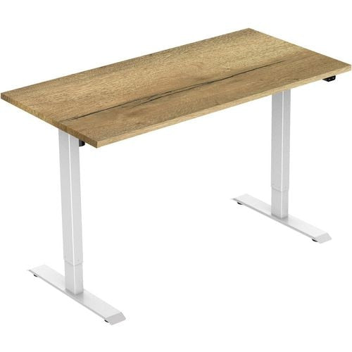 EUROSEATS Desk White Oak B000WH120NAT 80 mm x 750-1235 mm x 120 mm Leg Height: 1210 mm