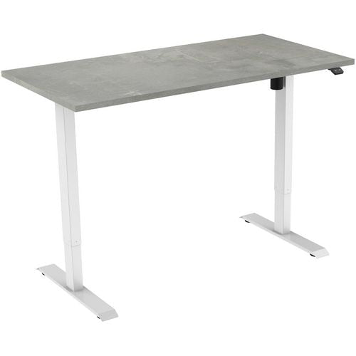 EUROSEATS Desk White Oxyd B000WH120OXY 80 mm x 750-1235 mm x 120 mm Leg Height: 1210 mm