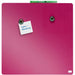 Nobo Mini Wall Mountable Magnetic Whiteboard Tile 1903803 Lacquered Steel Frameless 360 mm x 360 mm Pink