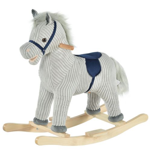 HOMCOM Rocking Horse 330-105 640 mm 350 mm 730 mm Grey