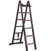 HOMCOM Telescoping Ladder 3790 x 675 x 675 mm Black